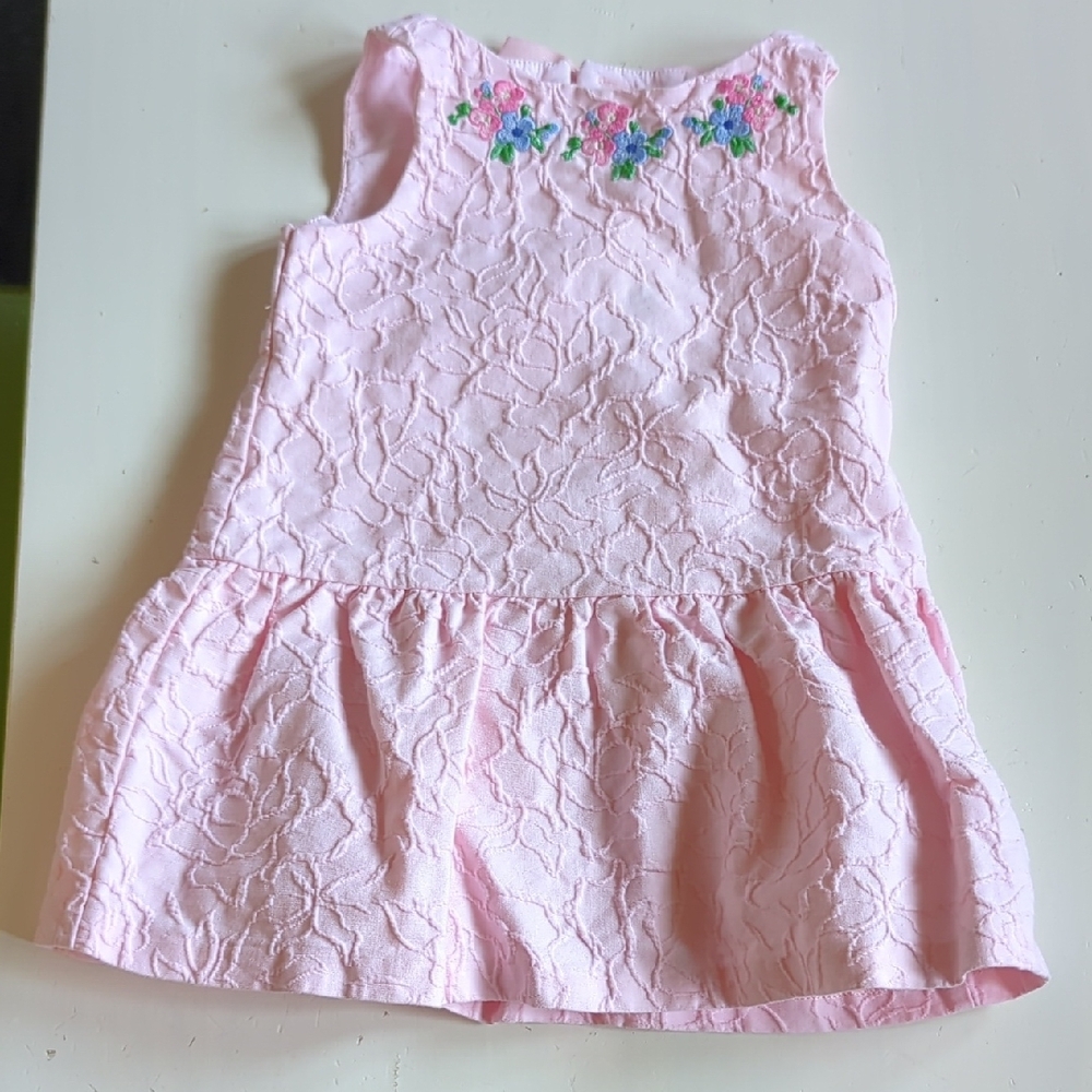 Janie and Jack Toddler Pink Floral Embroidered Dress 18-24 Months